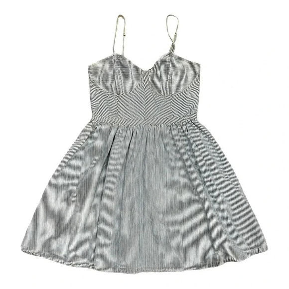 Free People Railroad Bustier Blue White Stripe Mini Dress S - Picture 3 of 7